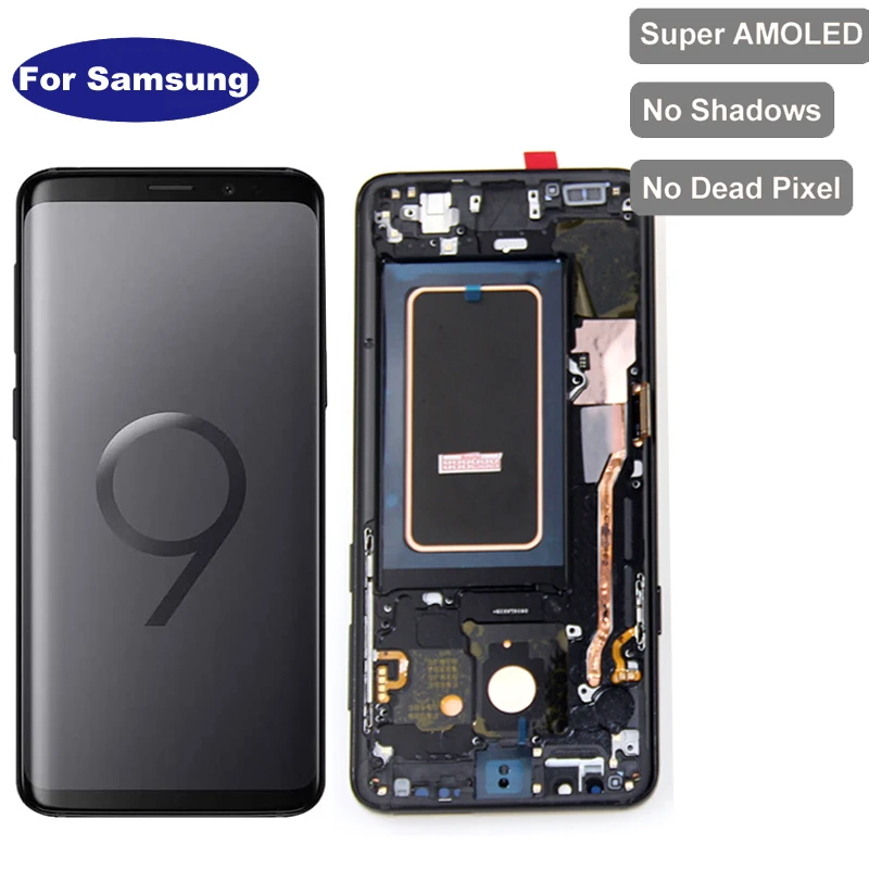 

100% Original New Display For Samsung Galaxy S9 LCD Display Touch Screen Digitizer S9 Plus Repair Parts No Burn Shadow