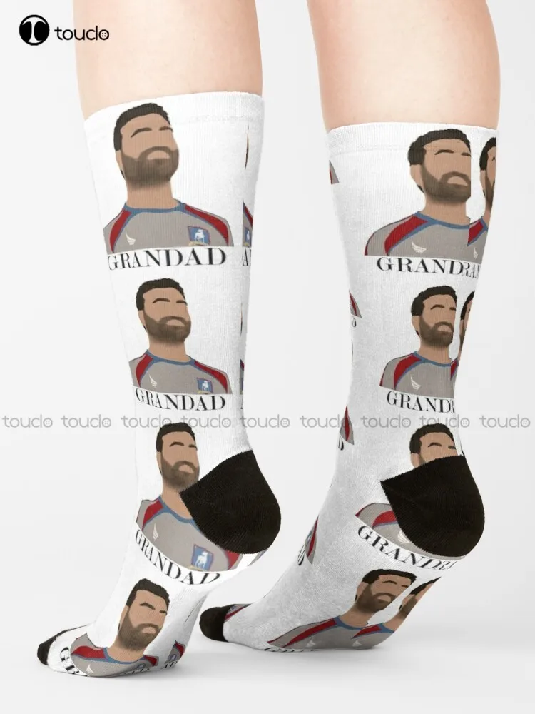 

Grumpy Football Player Socks Black Socks Men Street Skateboard Socks Unisex Adult Teen Youth Socks Hd High Quality Custom Gift