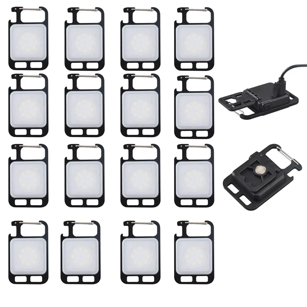 

5W XPE LED Mini Emergency Floodlight 300mA Type C USB Work Light Mangnet Inspection Lamp 4Modes Keychain Camping Torch Strobe