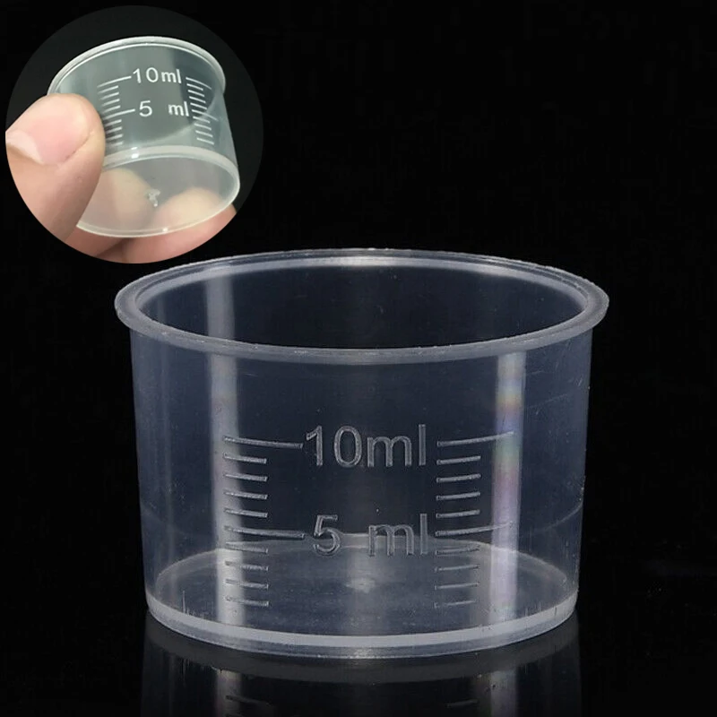

20Pcs 10ml Measuring Cup Clear Disposable Measurement Liquid Volumetric