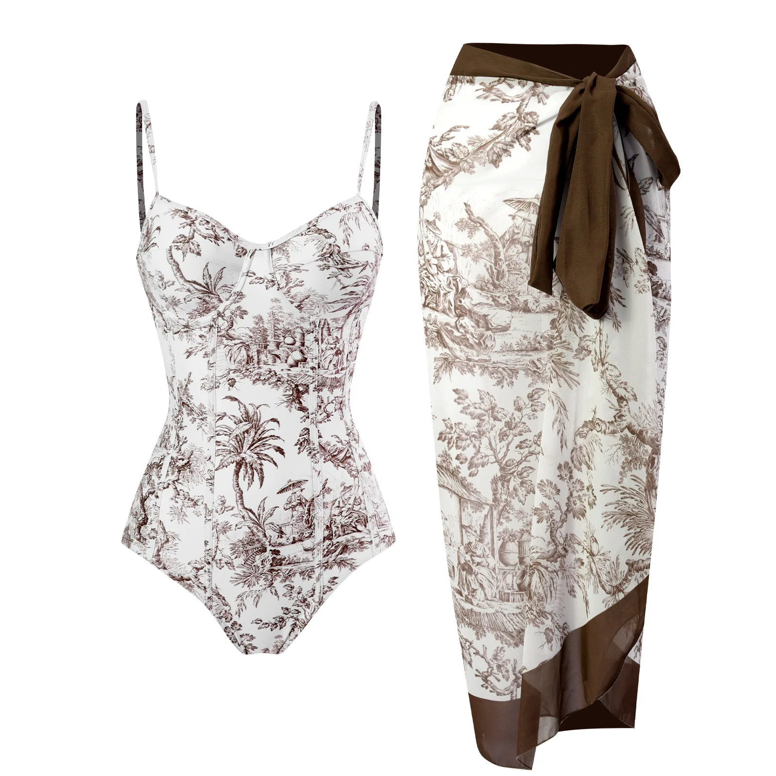 Рисунок 6 - Новинка 2023, Цельный купальник с юбкой