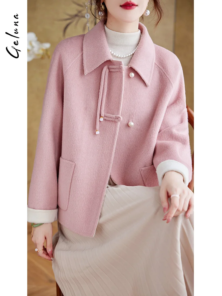 2024 Новый продукт двусторонний дафлкот для женщин в этом году национальный дизайн