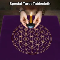 tarot card tablecloth flower of life divination altar cloth board game card pad with tarot cards bag pouch