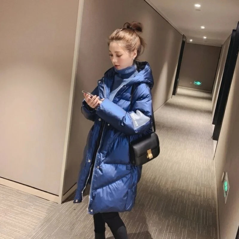 Winter Women's Cold Coat Parkas Super Hot Coats Long Hooded Padded Jacket Cheap Wholesale Loose Korean Fashion New