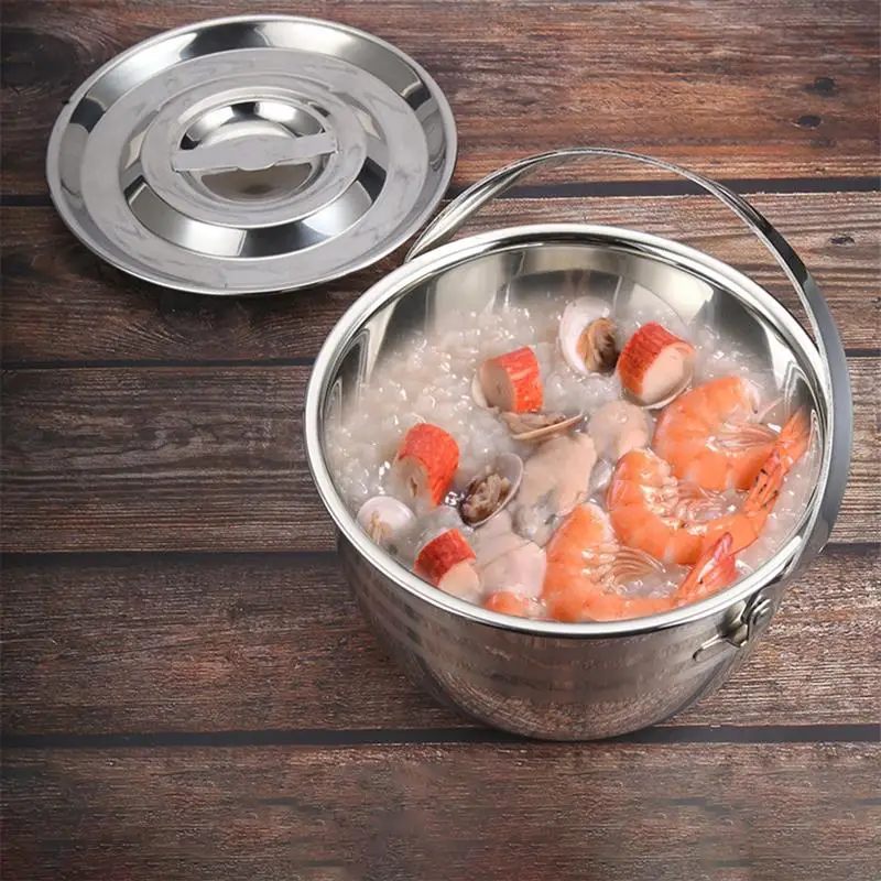 Купи 1pc Thicken Camping Stew Pot Non-Stick Pot Home Kitchen Large Capacity Soup Pot Cooking Tools Cookware Kitchen Accessories за 539 рублей в магазине AliExpress