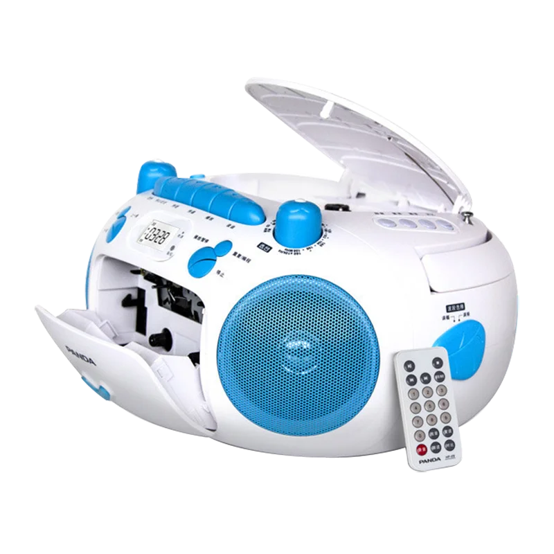 

Portable CD Boombox Cassette Player Tape to MP3 Converter Recorder Repeater Radio,Music Speaker-Remote Control-Language Learning