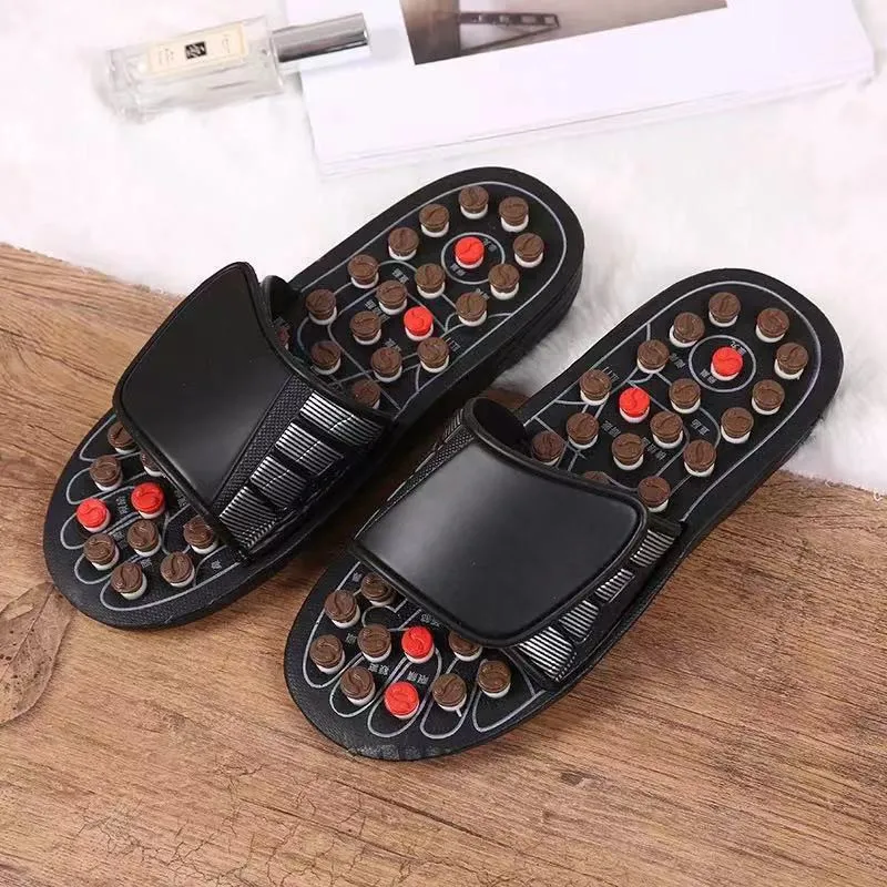 

Foot Massage Acupuncture Slippers Acupoint Activation Reflexology Spring Magnetic Therapy Relieve Foot Pain Meridians Arthritis