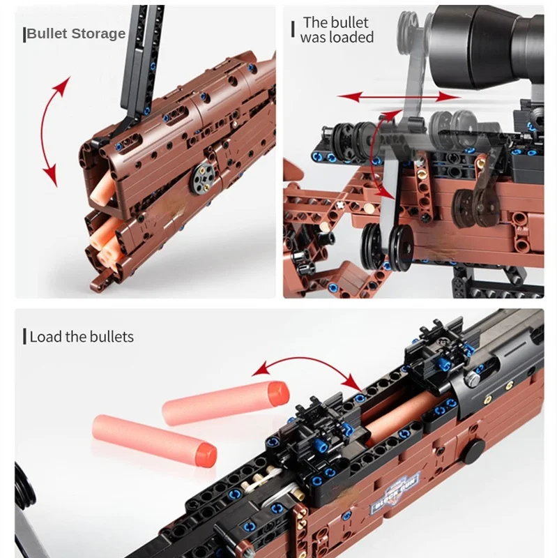 Скидка Игрушечный пистолет, военный автоматический пистолет, строительные блоки, пистолеты, Solider, оружие, снайперский, строительные игрушки, мощно...