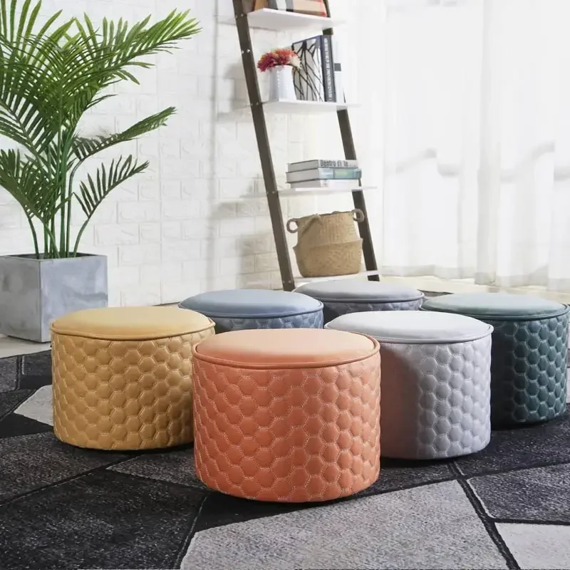 Стулья бытовые художественные круглые отвалы низкий стул для обуви сменный