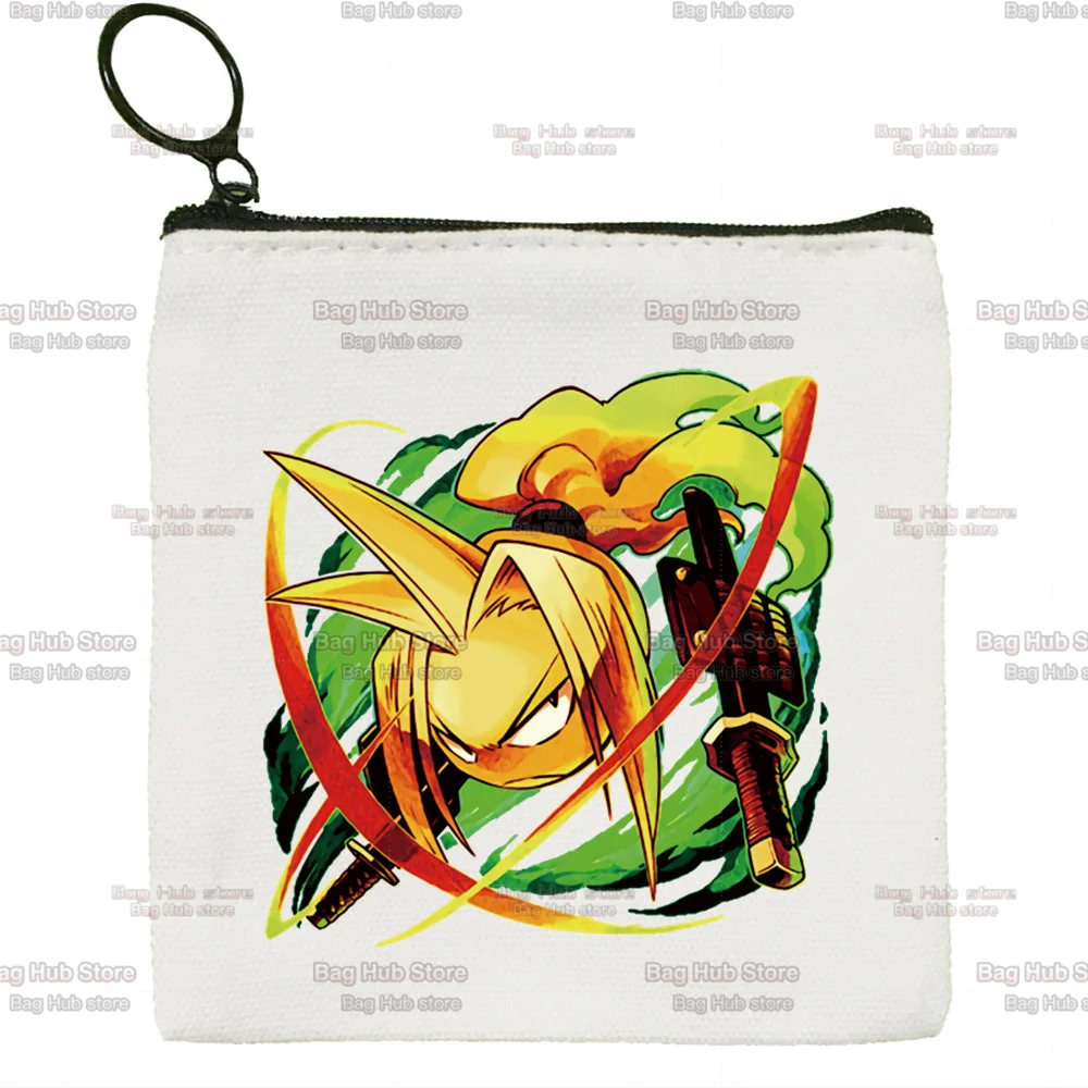 Shaman King Canvas Card Coin Purse Female Cute Simple Coin Mini Zipper Bag
