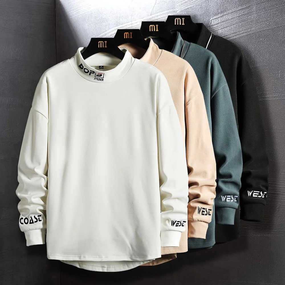 

Korean Fashion Men Spring and Autumn Sweatshirt Casual Long Sleeves Sweatshirt Men Streetwear Basic Style Tops Men Clothes 2022