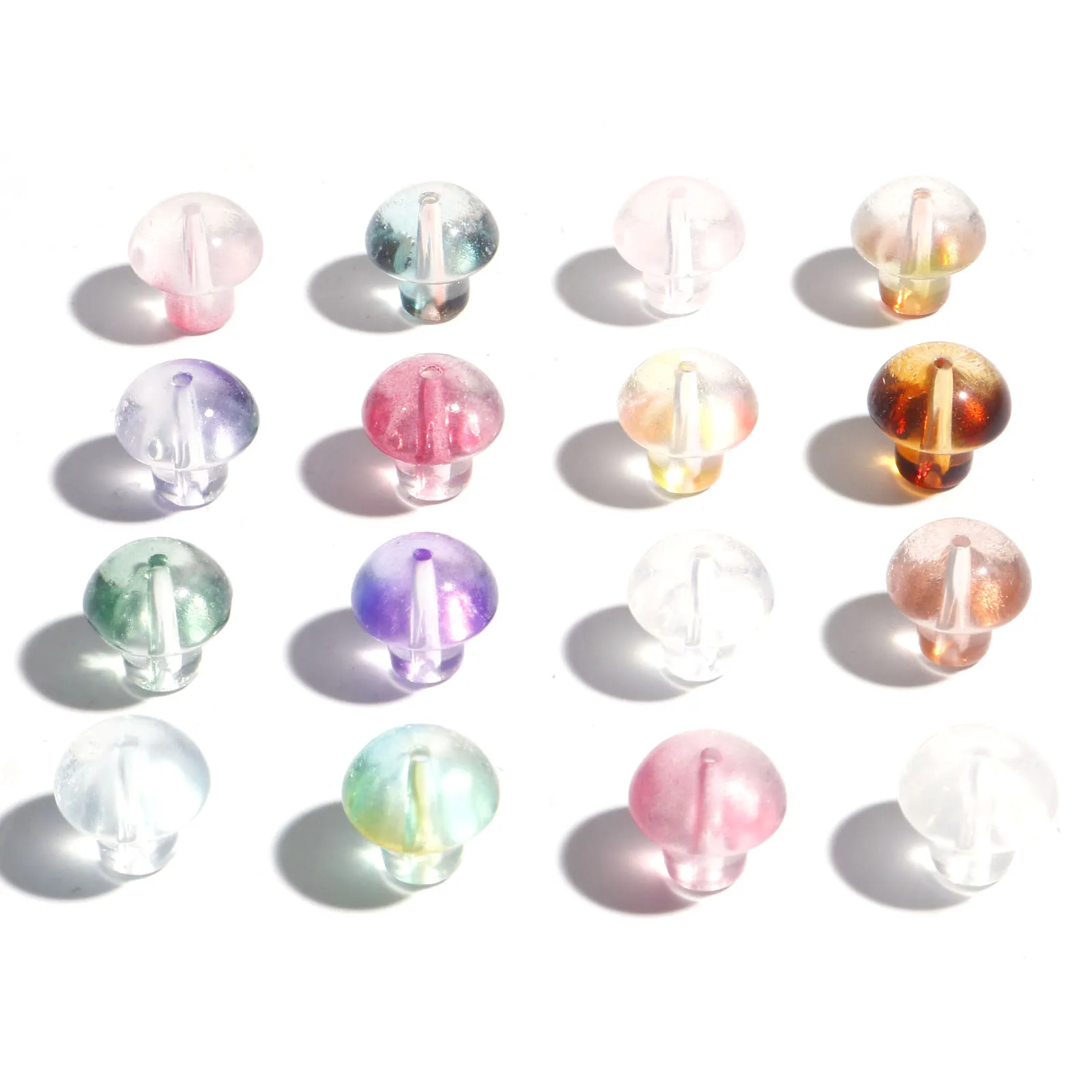 

Lampwork Glass Beads Mushroom Multicolor Loose Spacer Beads DIY Making Necklace Bracelets Jewelry About 13.5mm x 13.5mm,50PCs