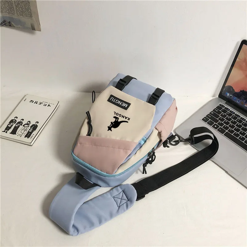 kangol Fashion Trend Chest Bags Street style Hip hop Chest pack Casual Women's Shoulder Bags Unisex Nylon Crossbody Bag Handbags