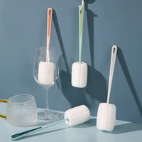 coffee milk cup sponge brush long handle glass cup wineglass bottle cleaning brush baby bottle sponge brush cleaner tool