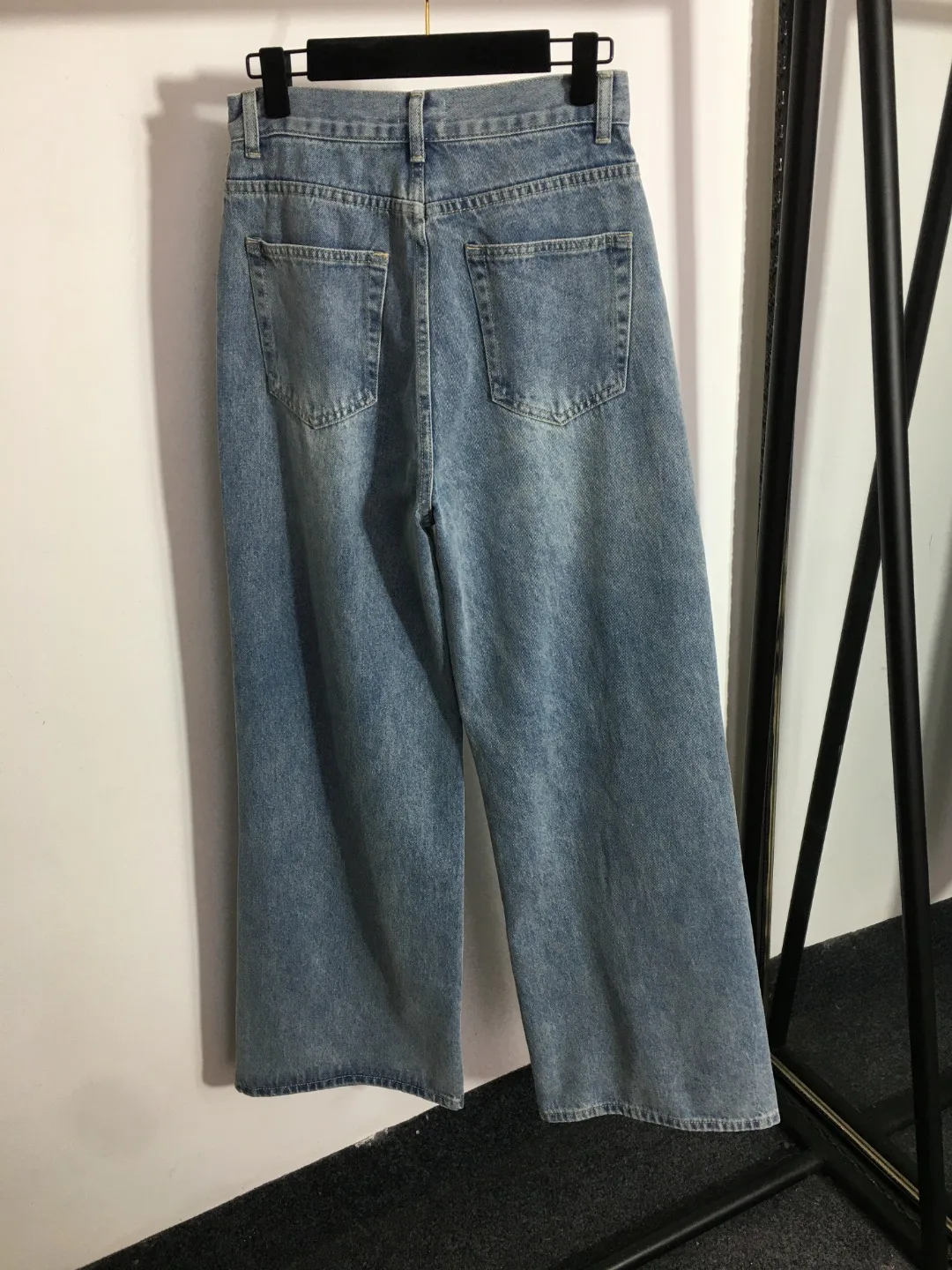 

Женские джинсы с широкими штанинами, новинка весны 2023, свободные прямые брюки с высокой талией