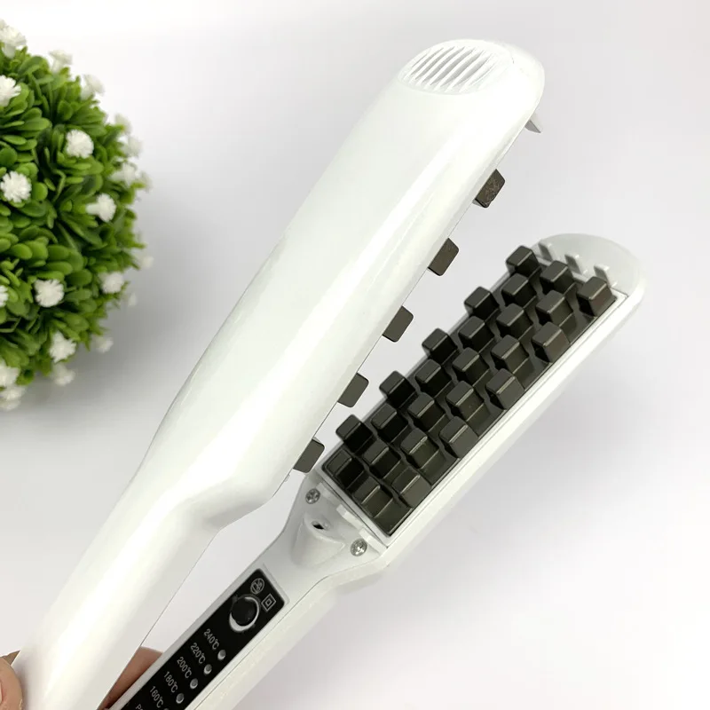 

3D Grid Hair Crimper Volumizer Ceramic Professional Hair Fluffy Corrugated Curler Flat Iron Corn Hair Splint Perm 5 Temperatures