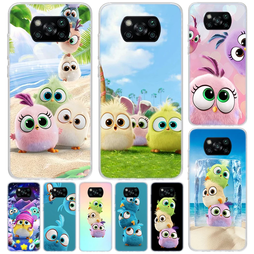 Three Lovely Birds Cover For Xiaomi Poco X3 X4 NFC M3 M2 M4 Pro Phone Case F3 F2 F1 Mi Note 10 Lite A3 A2 A1 CC9 Print Coque