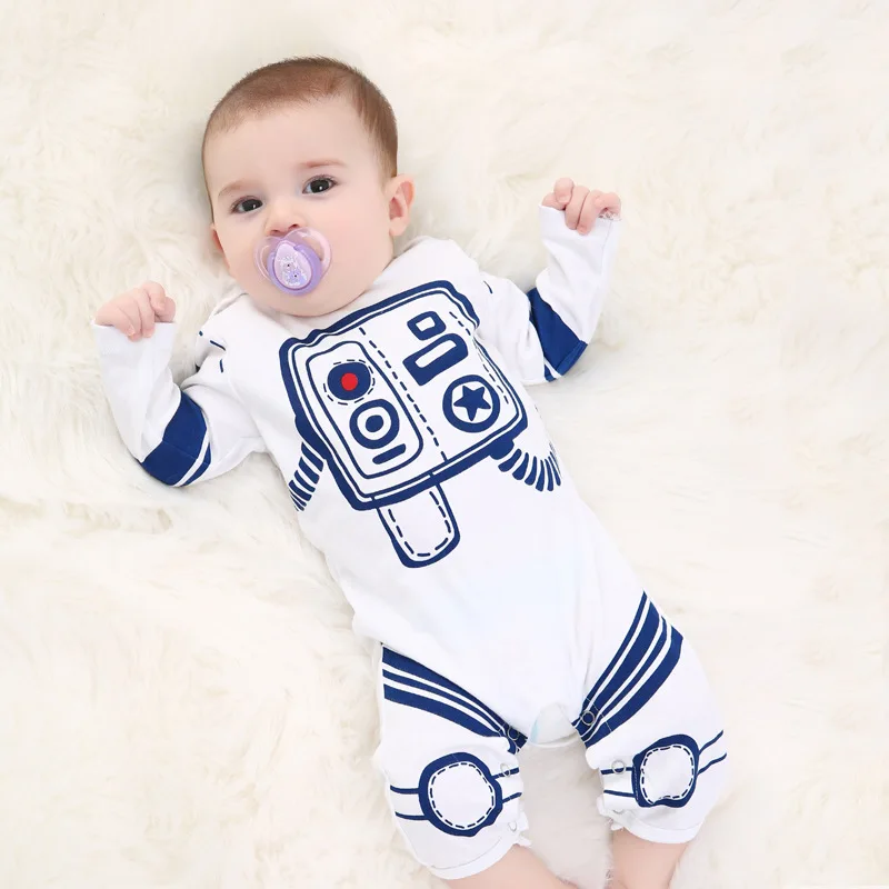 

Romper 0-2 Year Old Baby Astronaut Suit Spring and Autumn Long Sleeve Cartoon One-piece Suit for Boys and Girls