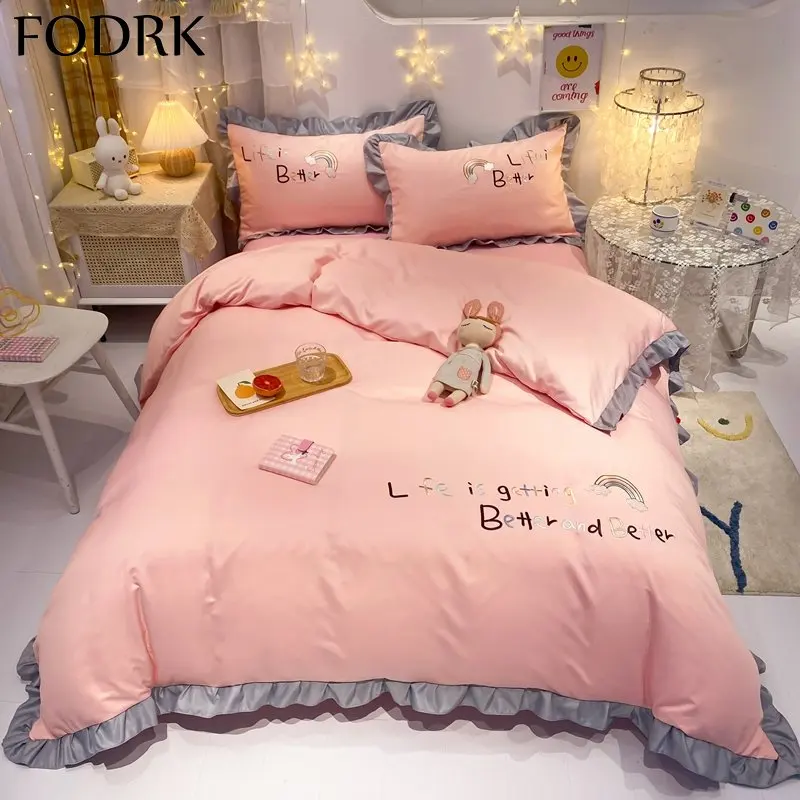 

4pcs Comforter Bedding Sets Bedspread on The Bed Duvet Cover Bedsheets with Pillows Case Linens Bedrooms Twin Size Queen King