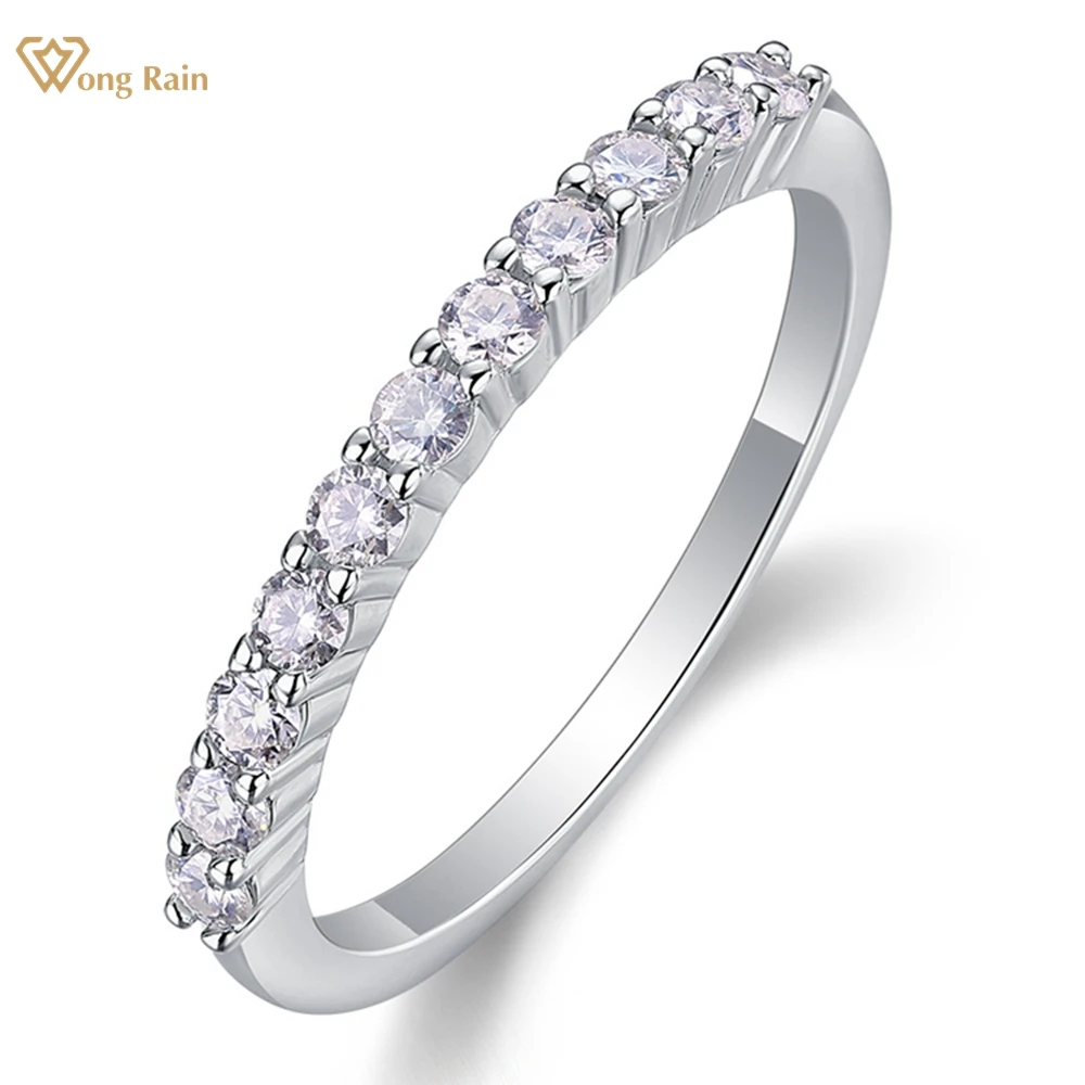 Wong Rain 100% стерлинговое серебро 925 пробы 3EX VVS1 D Цвет Настоящий муассанит с