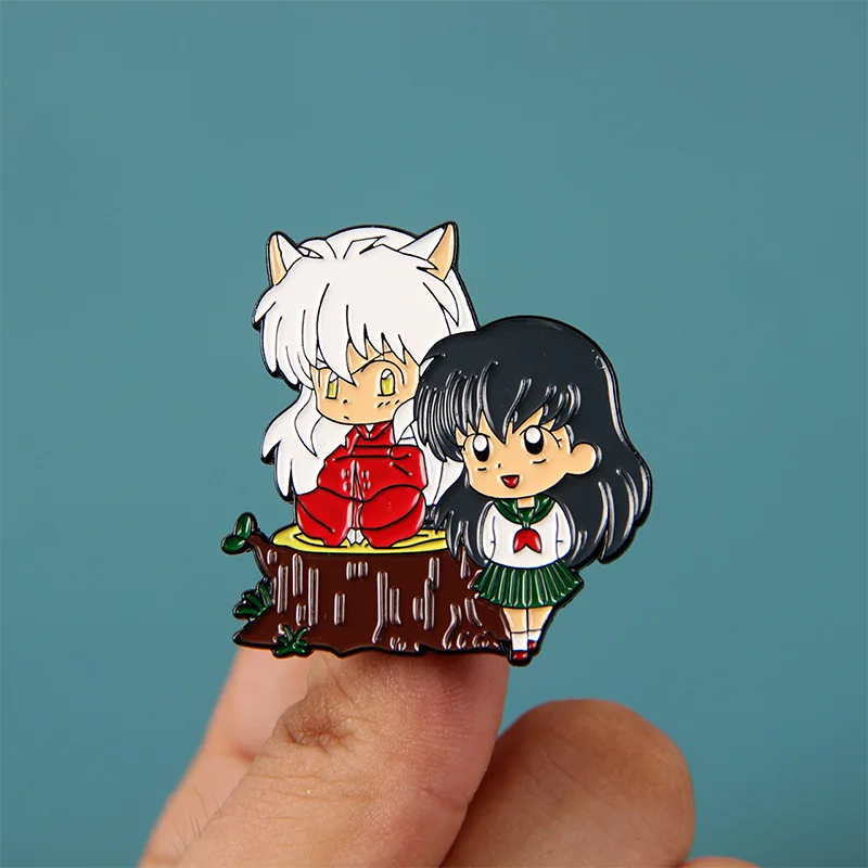 

Cute and Beautiful Little Girl Around Japanese Anime Film and Television Creative Metal Hat Collar Lapel Pin Parts Jewelry Gift