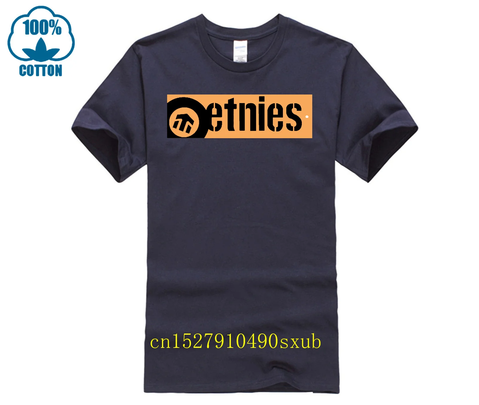 Черная футболка Etnies мужская хлопковая для бодибилдинга высококачественная