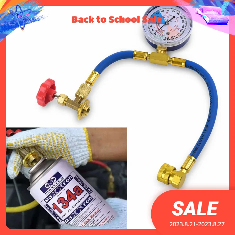 

Air Conditioner Valve r134a Refrigerant Gas Refill Refrigeration Tools Car Air Conditioner R134A Refrigerant Gauge and Hose