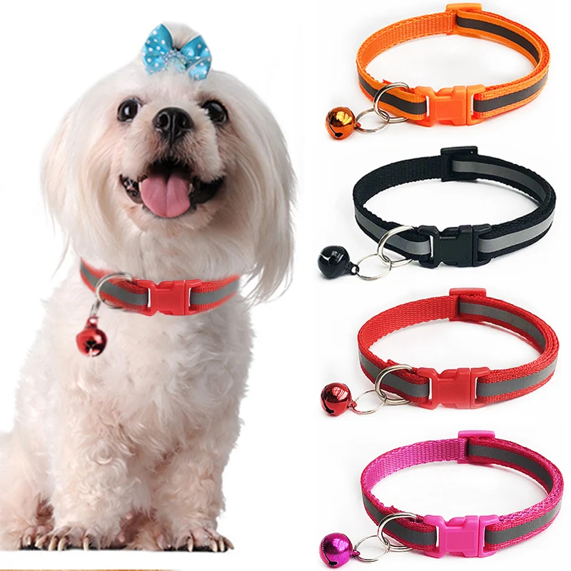 Adjustable Pet Dog Collars Pet Collar with Bells Charm Necklace Collar for Puppy Kitten Dogs Cat Chain Pets Supplies Acessories