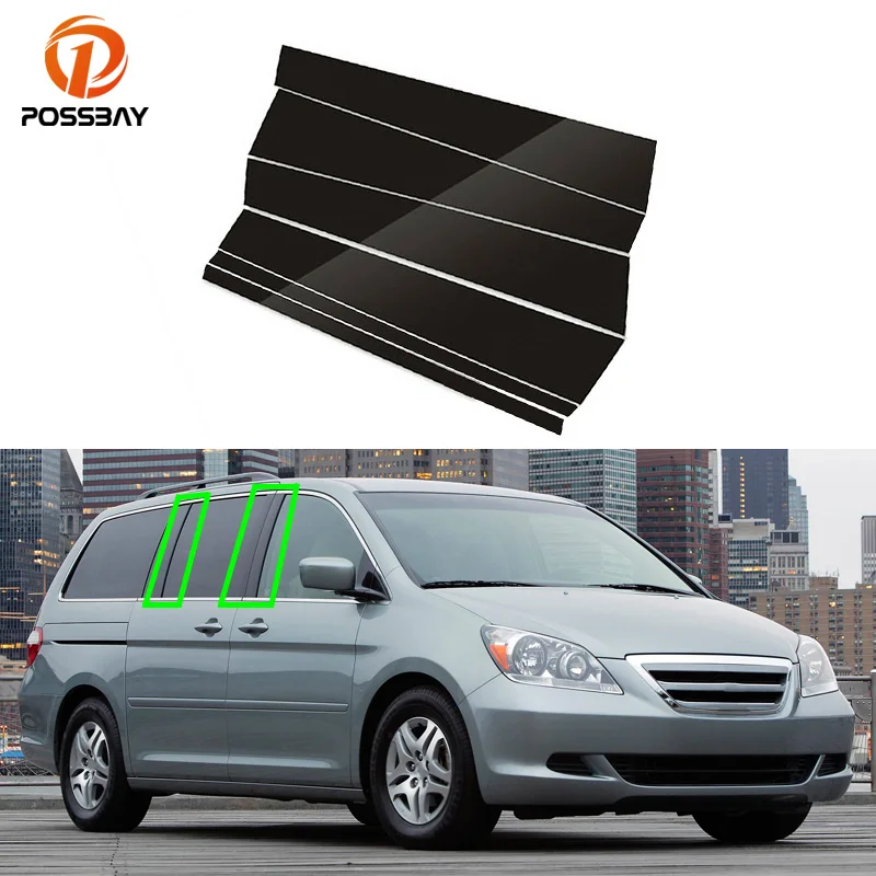 Полированные столбы для автомобиля, накладка на дверь и окно, декоративная панель для Honda Odyssey RL3/RL4 2005-2010, Внешние детали