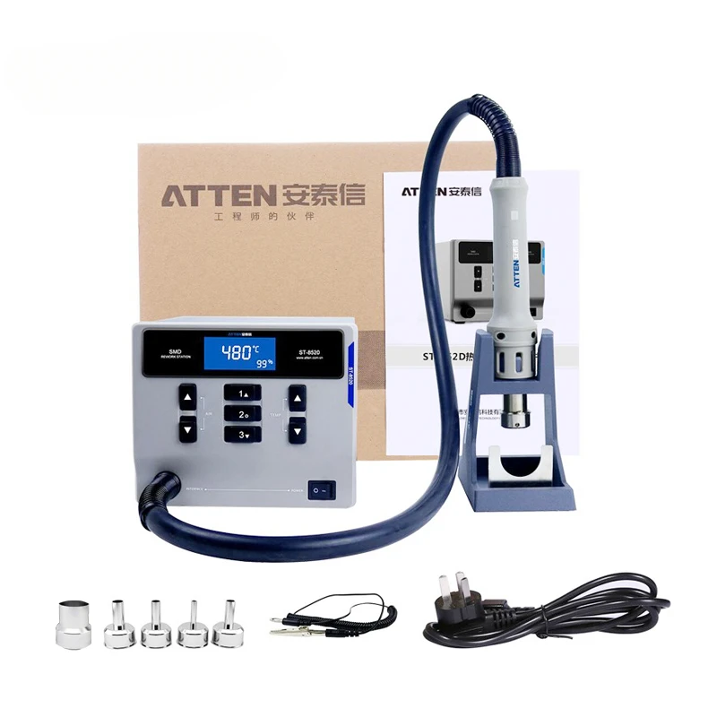 

ATTEN ST-862D BGA Chip Rework Station Intelligent Digital Display 1000W Hot Air Gun Desoldering Station