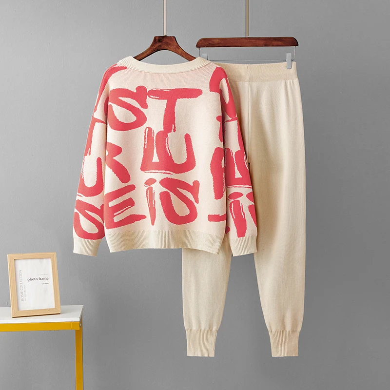 Женский Комплект Спортивной Одежды Trikeatage С Буквенным Принтом