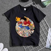 one piece monkey d luffy fun personality print boys and girls short sleeve fashion casual comfortable t shirt