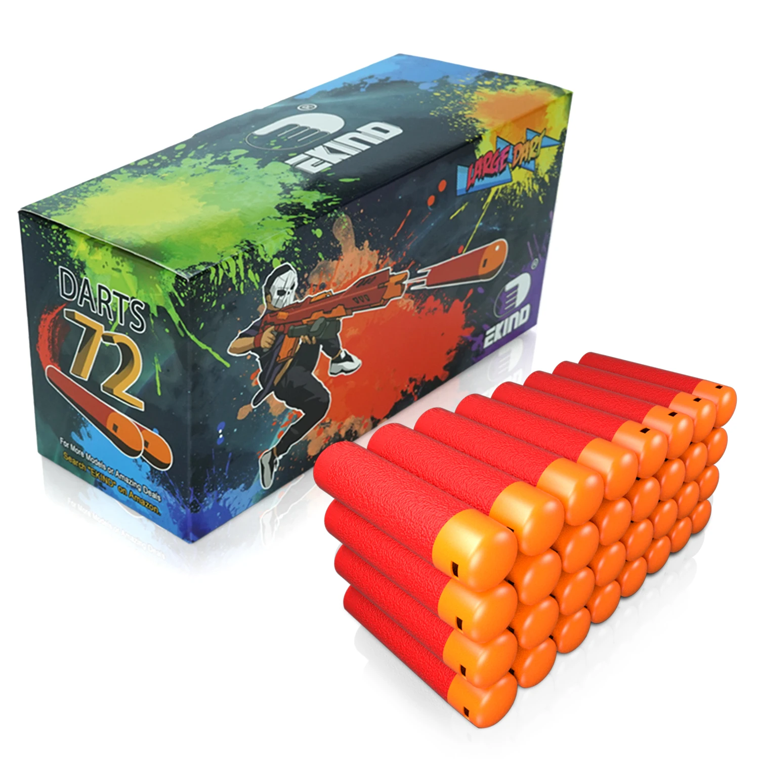 EKIND-dardos de espuma de 9,5 cm, compatibles con Nerf Mega Series 72, Pack de recambio de dardos