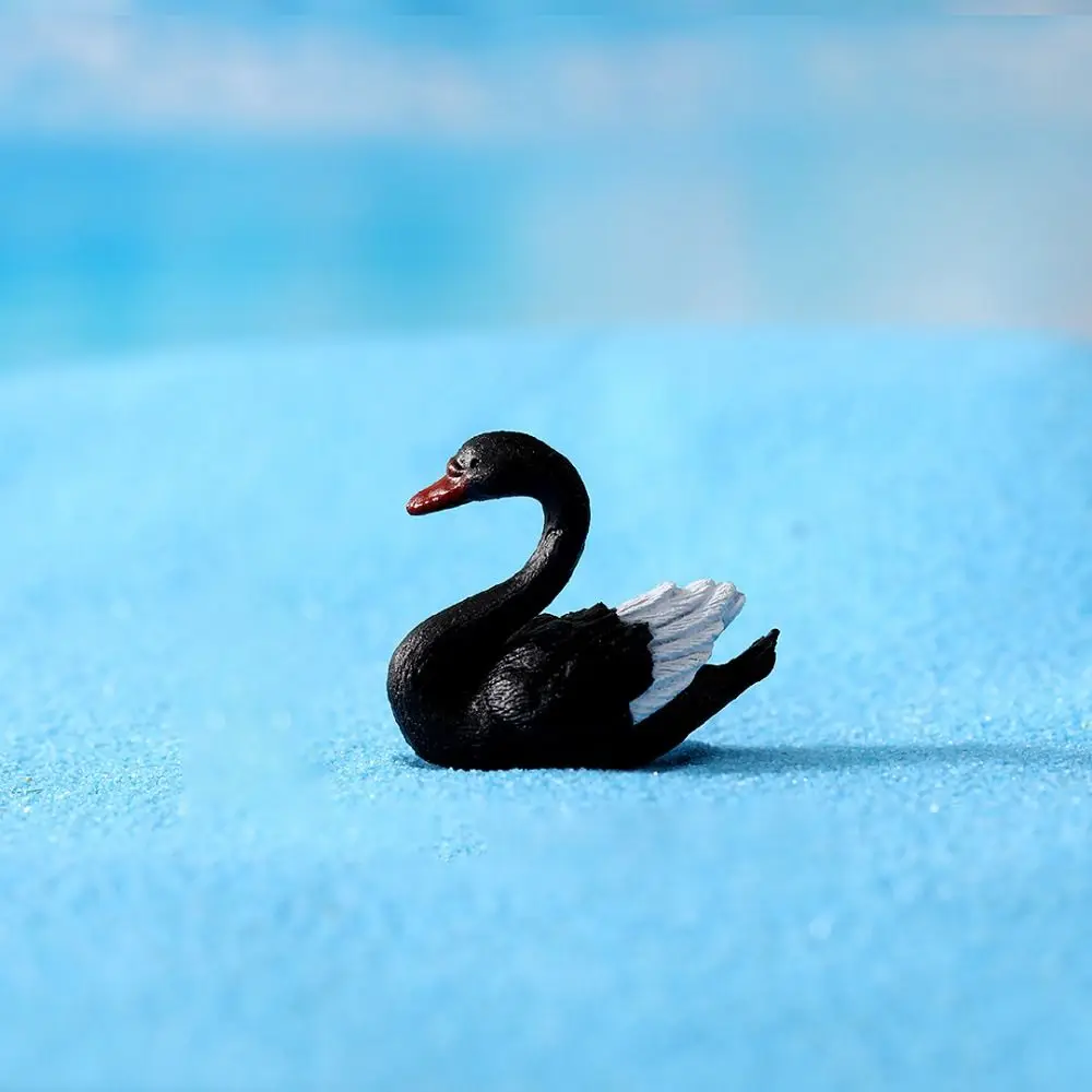 Миниатюрные миниатюры в виде лебедя симпатичные украшения сделай сам гусиных