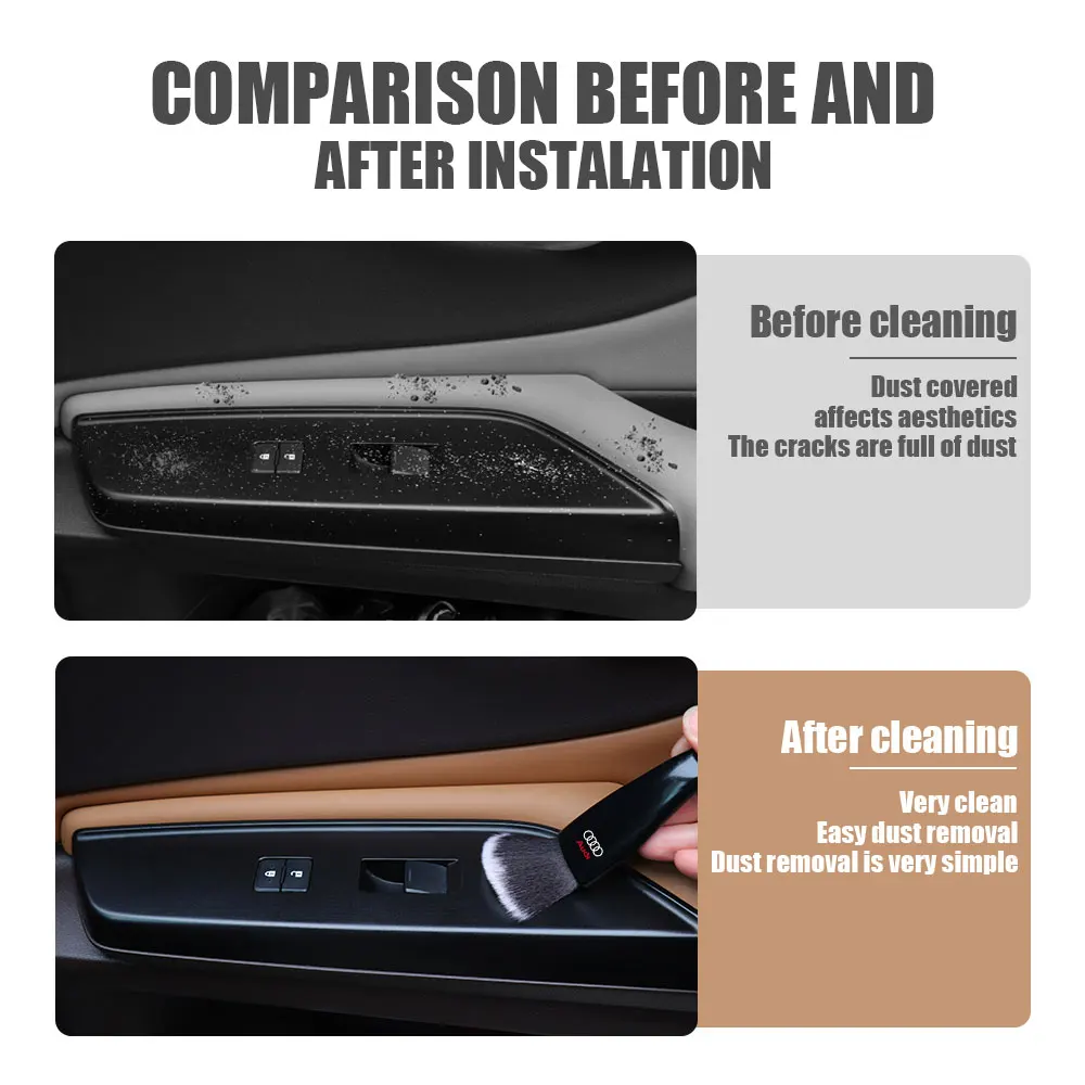 Автомобильная Двухсторонняя щетка для чистки и удаления пыли Audi A4 B8 8P A3 A5 A6 C7 A1 A7 A8