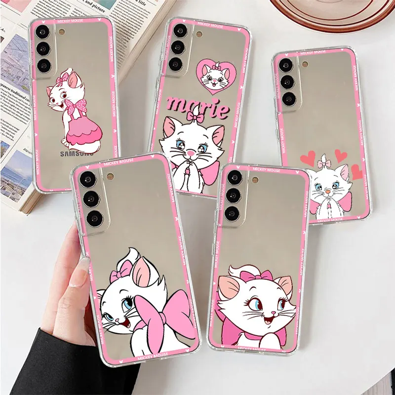 

Clear Case For Samsung Galaxy S20 FE S22 Ultra S21 Plus Note 20 10 S10 Lite S9 S8 S10e Soft Phone Cover Disney Marie Cat Funda