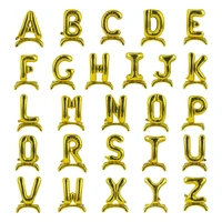 23 6 inch stand aluminum foil alphabet letter balloon number gold balloon wedding birthday party decor kids adult baby shower