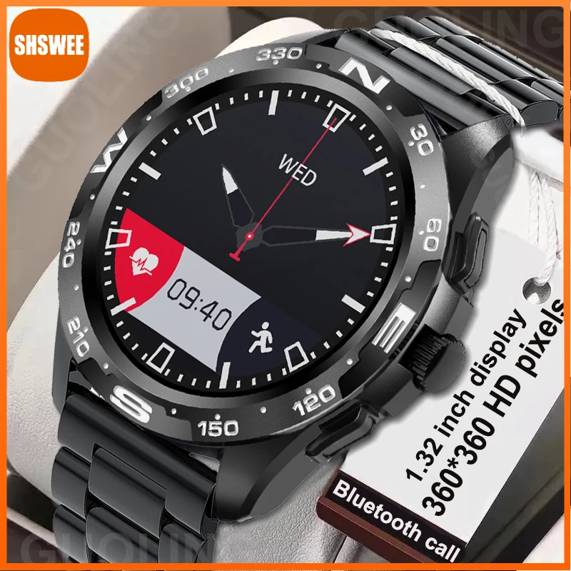 

For Xiaomi Bluetooth Call Smart Watch Men Multifunction Fitness Health Monitor Alarm Clock Reminder Men Smartwatch For Phone