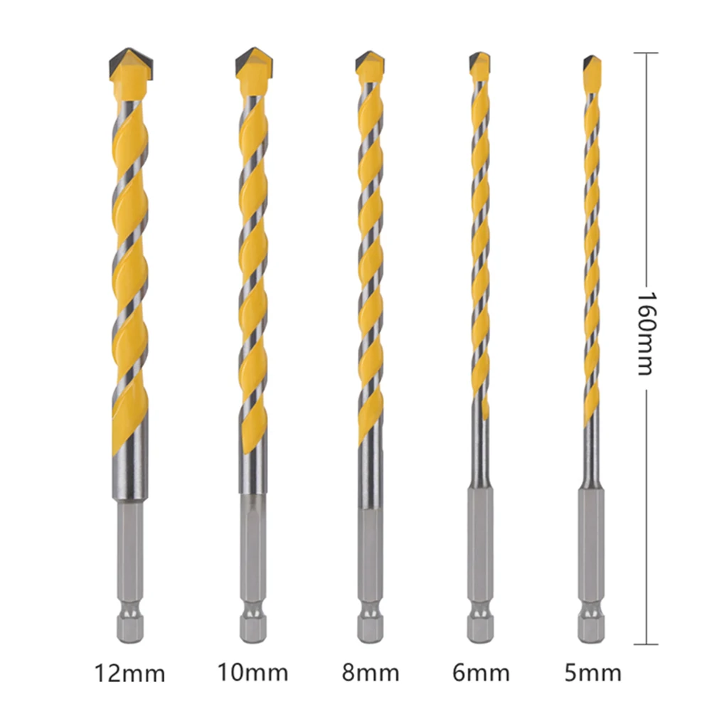 

5/6/8/10/12mm Masonry Drill Bit Multi-functional Triangle Drills For Glass Concrete Brick Stone Metal Wood Hole Opener Drilling