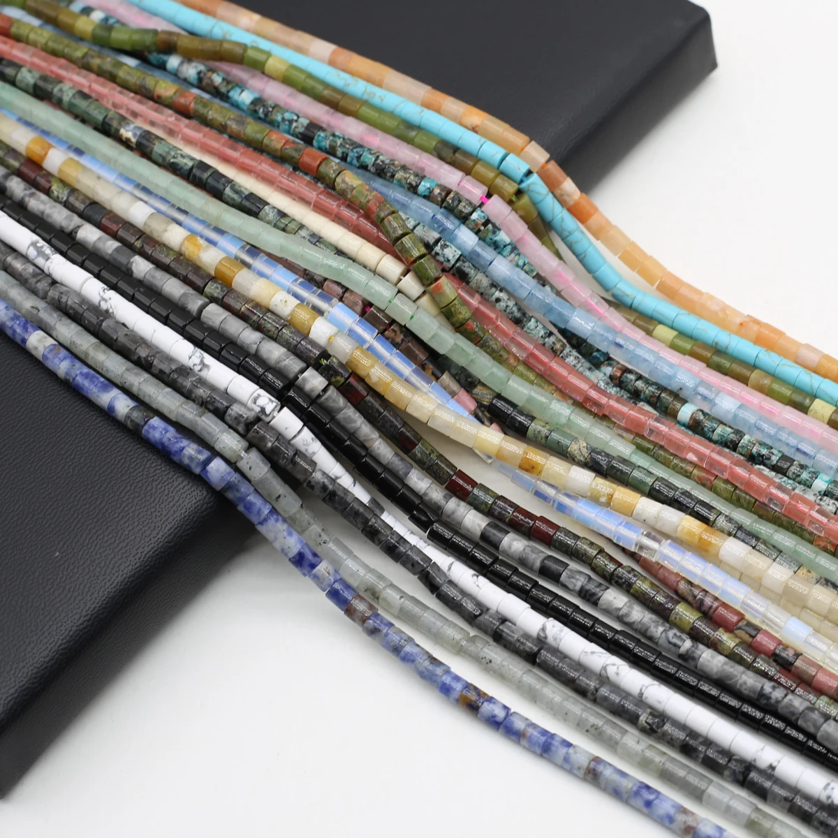 

Natural Stone Beaded Faceted Cylindrical Gemstone Loose Isolation Beads for Jewelry Making Diy Bracelet Necklace Accessories