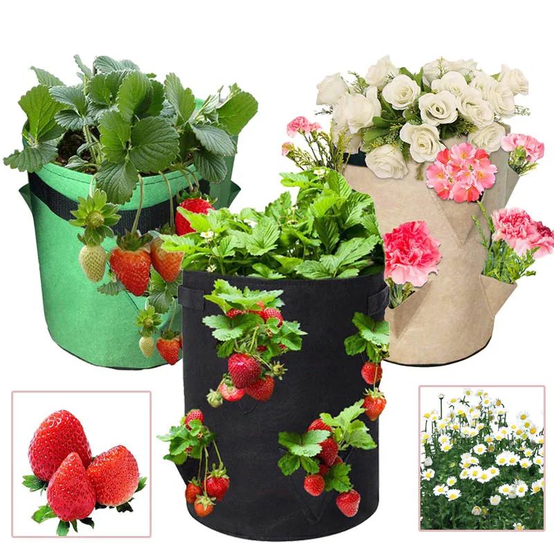 

5 7 10 Gallon Vertical Planting Grow Bag For Strawberry Flower Herb Pots Garden Outdoor Grow Bag Potato Planter Container Bags