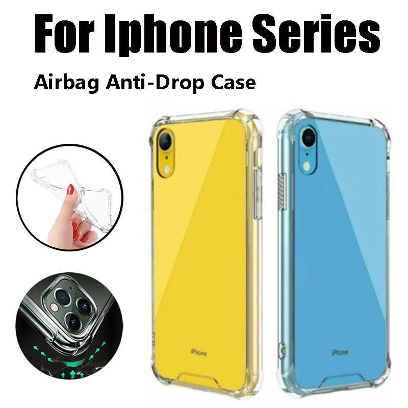 

Airbag Shockproof Transparent Phone Case for Iphone 6 6s 6p 6sp 7 7p X XR XS MAX 11 11pro 11pro Max 12 Mini 12 12pro 12pro Max