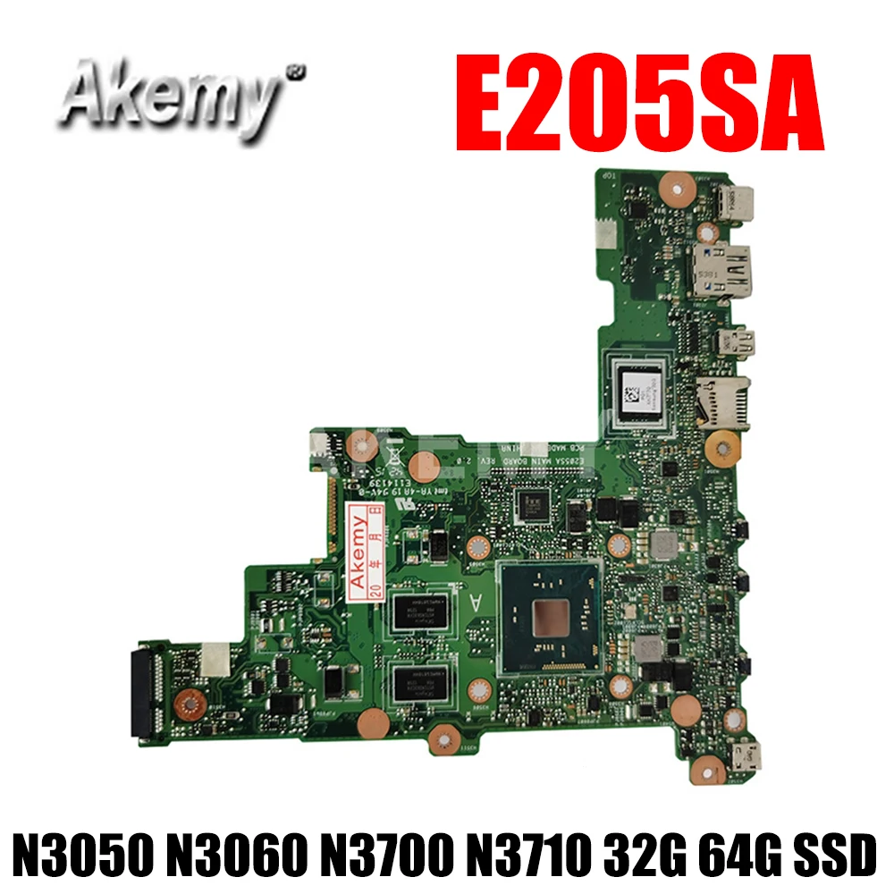 Материнская плата E205SA для ноутбука оригинальная Φ E205S TP200S TP200SA 2 ГБ 4 ОЗУ N3050 N3060 N3700