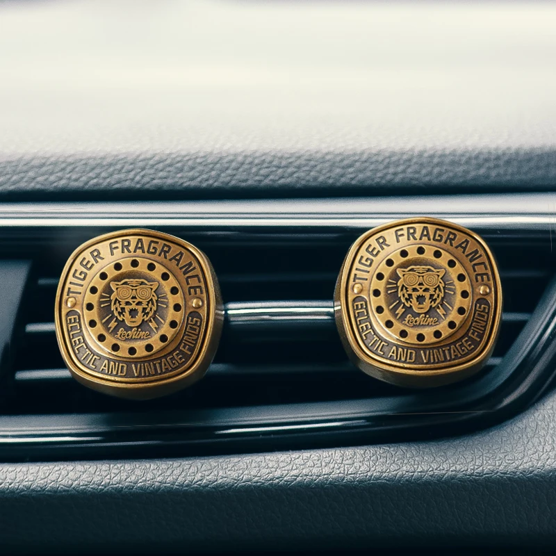 

ZUIMI Luxury Golden Metal Car Freshener Tiger Pattern Car Perfume Long Lasting Smell Car Diffuser Scent Car Interior Accessories