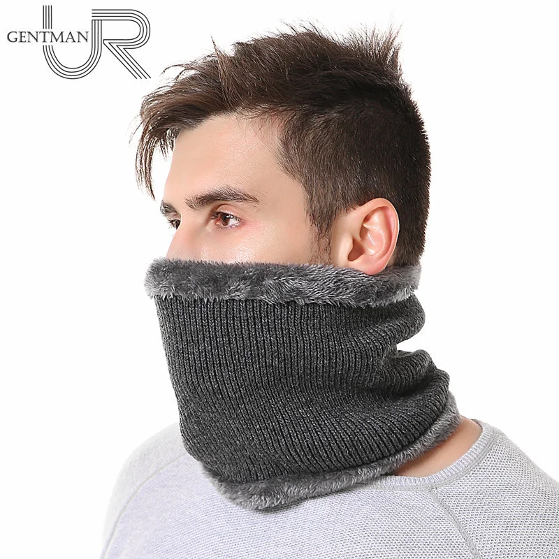 

i Quality Unisex Neck Warmer Scarf Add Fur Lined Keep Warm Collar Fasion Scarf