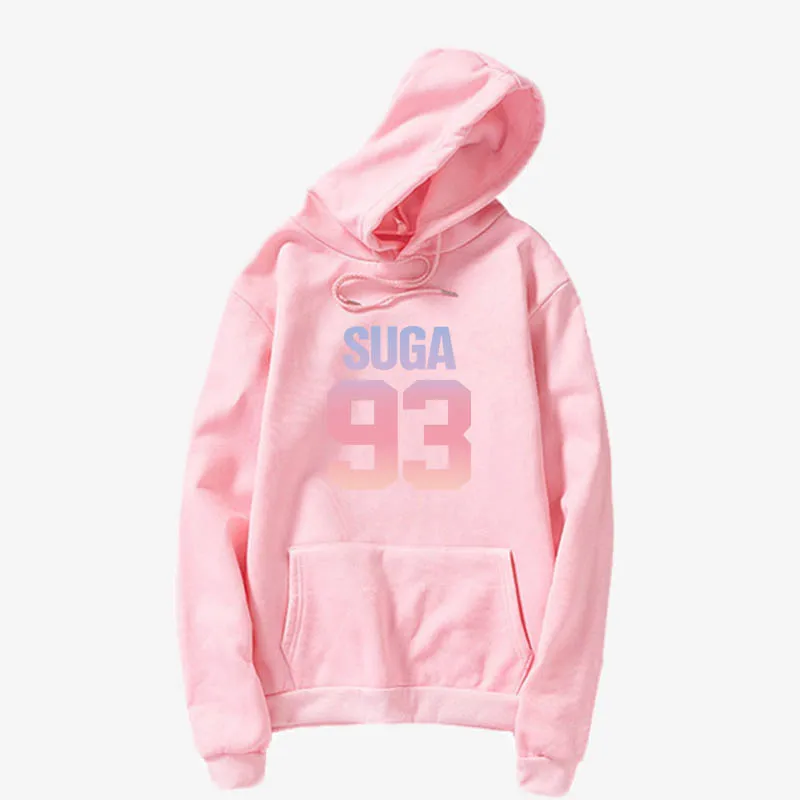 

Suga 93 long sleeve hat sportswear Suga 93 on front unisex jumpers Korean group suga number sweatshirt Fashion Fangirl Kpop Ka