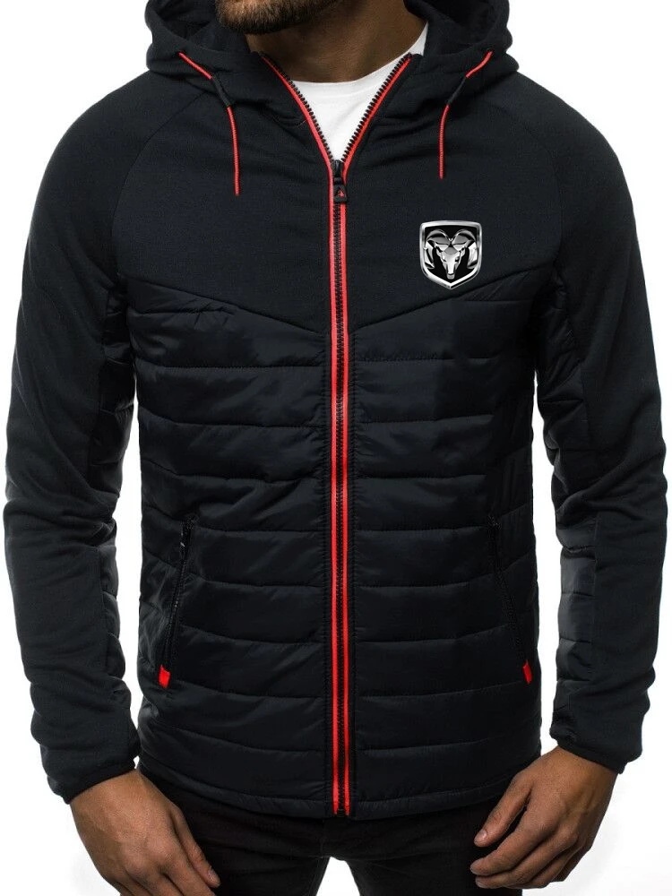 

Новинка 2023, мужской однотонный пуховик Dodge RAM с принтом логотипа на заказ, повседневные теплые удобные мужские пуховики, дикие пуховики