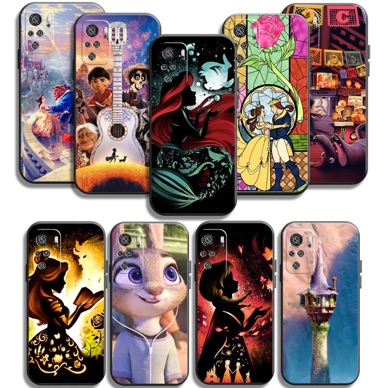 

Disney Cartoon Phone Cases For Xiaomi Redmi Note 10 10 Pro 10S 10 5G Coque Soft TPU Back Cover Carcasa
