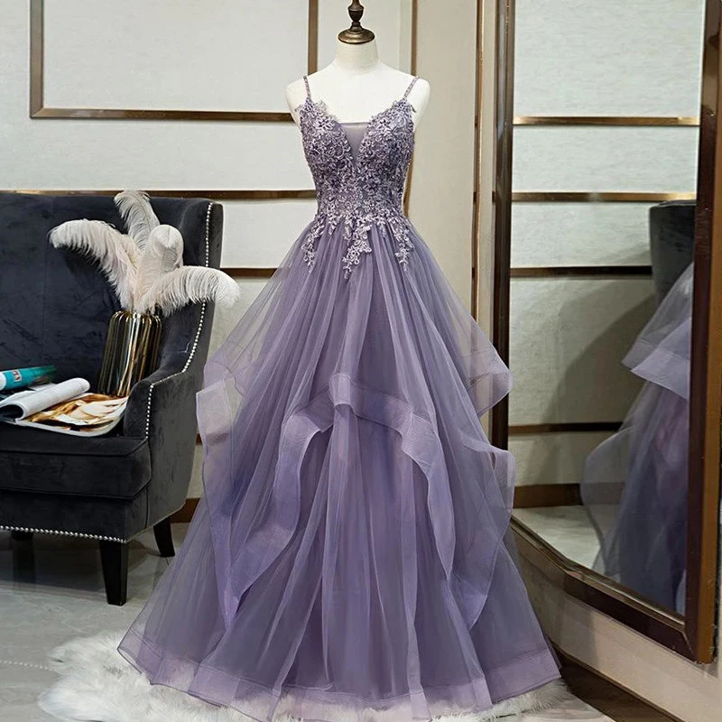 

Hand Made A-Line HF513 Evening Party Dresses For Women Floor Length Sleeveless V-Neck Gowns Vestidos De Noche Robes Soirée