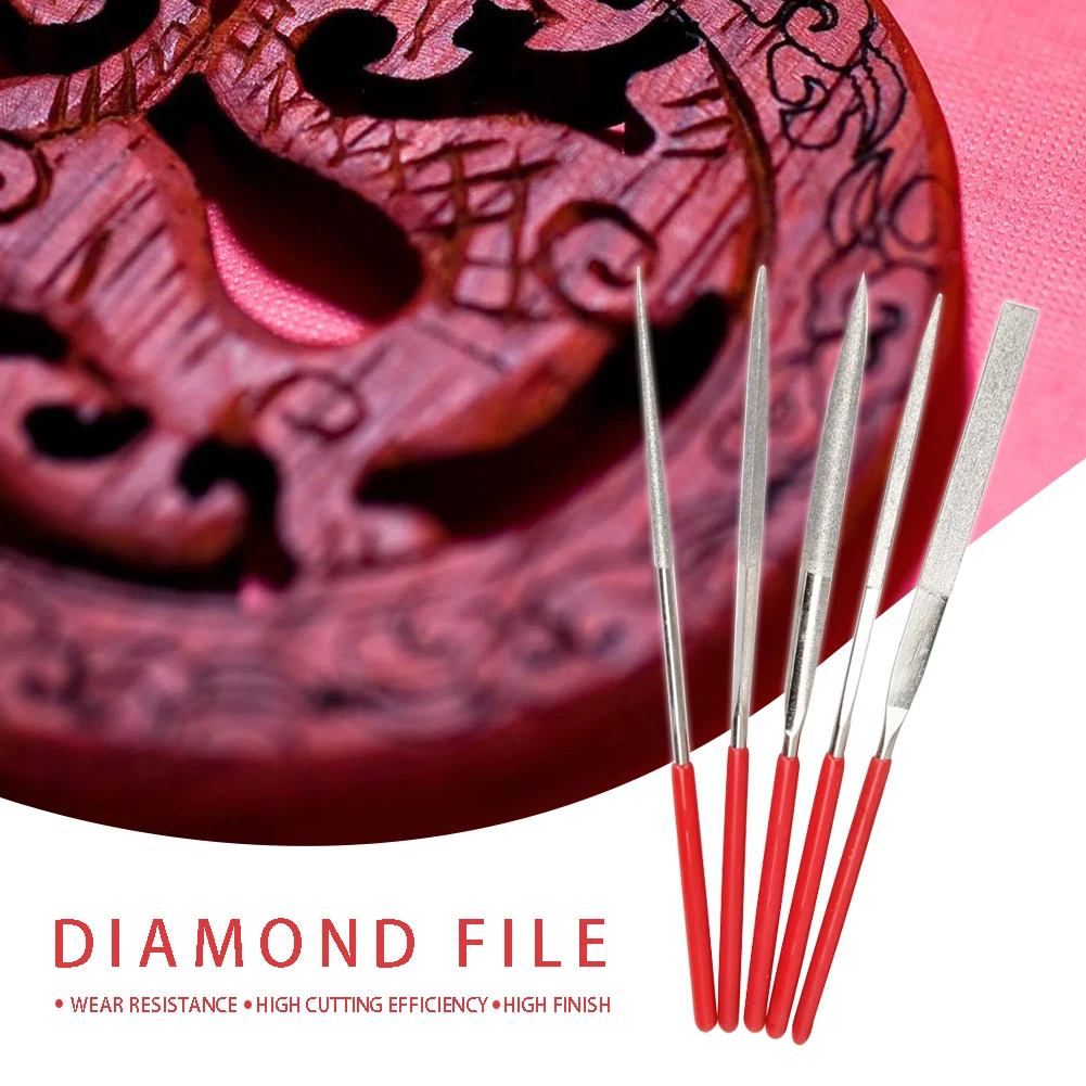 

5pcs Wood Carving Needle File Craft Metal Glass Stone Engraving Polishing Tool Cutting Repair Hand Tools for Metal Ceramic